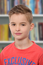 Boekenkast schoolfoto achtergrond portret